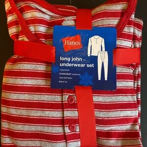 Hanes Long John Pajama Set NWT